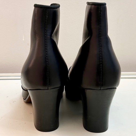 Rag & Bone Darcy Black Leather Rounded Toe Front Zip Up Tassel Ankle Boot sz 7.5 - Picture 6 of 8